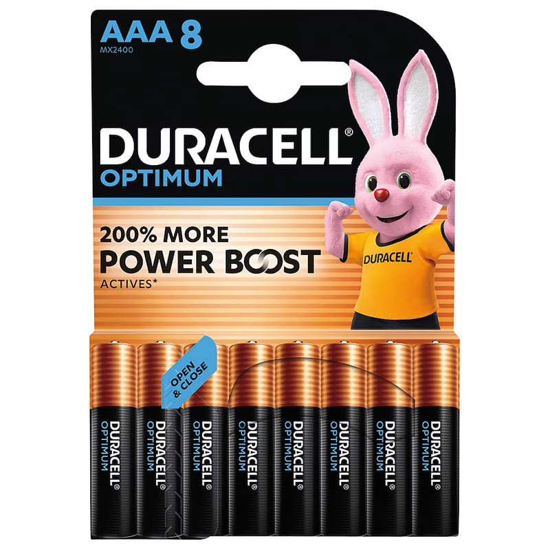 ELCART DISTRIBUTION - 8 PZ PILE AAA DURACELL OPTIMUM