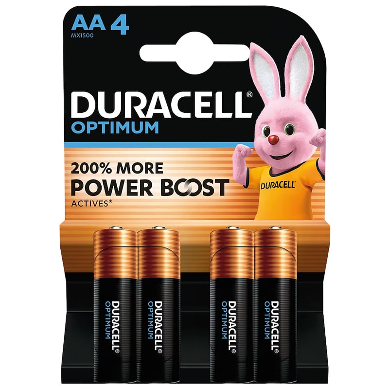 ELCART DISTRIBUTION - 4 PZ PILE  AA DURACELL OPTIMUM