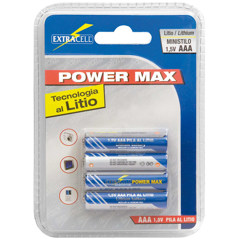 ELCART DISTRIBUTION - 4PZ PILA LITIO AAA 1,5V 1200MAH