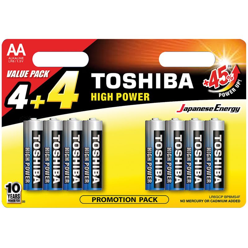 ELCART DISTRIBUTION - PILA AA HIGH POWER TOSHIBA BL.4+4