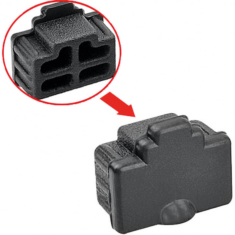 ELCART DISTRIBUTION - TAPPO PARAPOLVERE PRESE RJ45 NERO