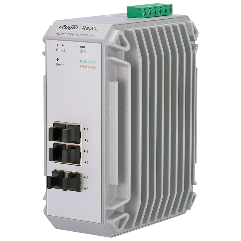 RUIJIE - SWITCH POE 4P GIGA+2SFP L2 INDUST