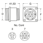 ELCART DISTRIBUTION - 206425-1 CONN.PAN. REV. CPC3 F 3P