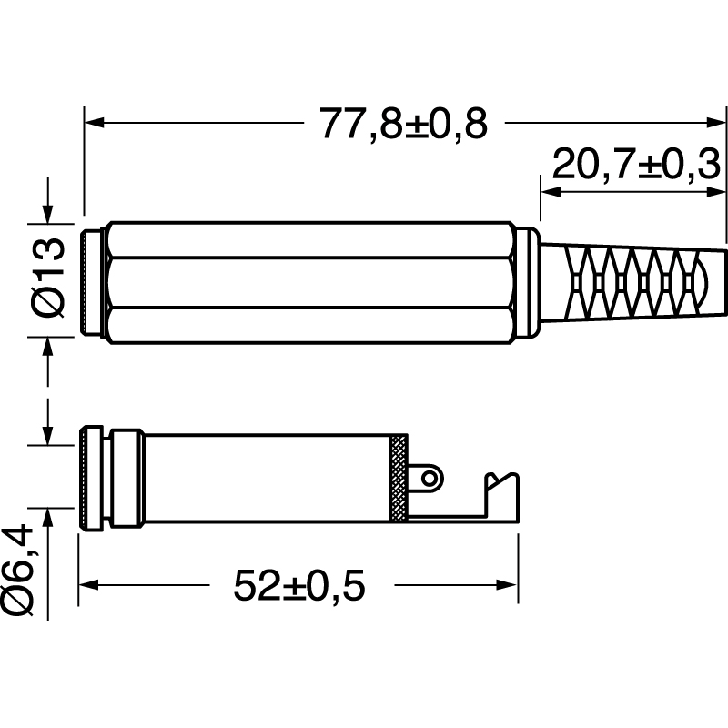 ELCART DISTRIBUTION - PRESA VOLANTE 6,3 MONO PROFES