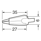 ELCART DISTRIBUTION - COCCODRILLO L. 32 ISOLATO ROSSO
