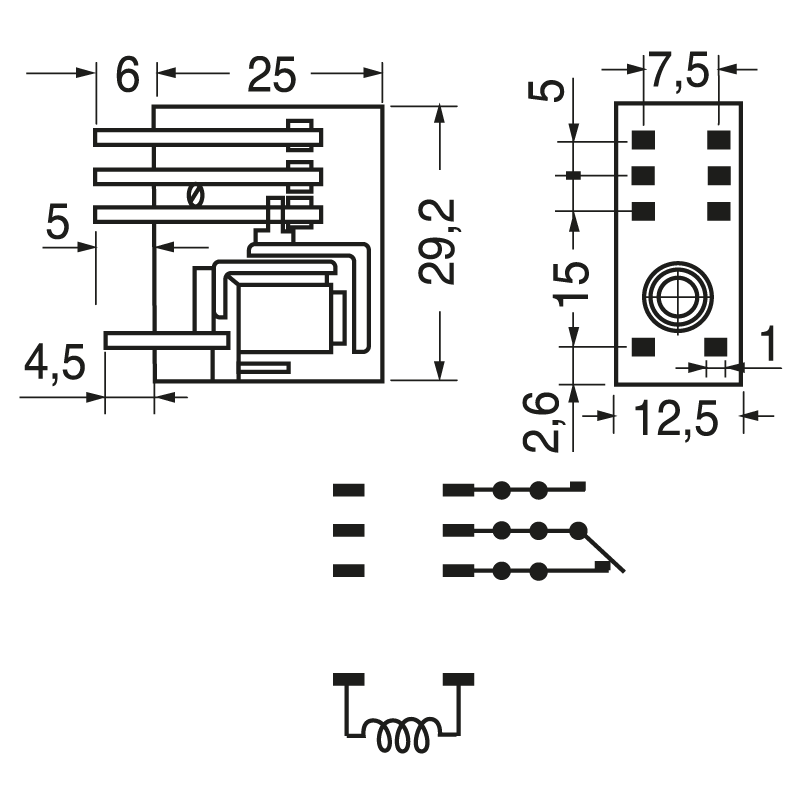 ELCART DISTRIBUTION - RELE MINIAT. 1 SC.220V C.A. 16 A