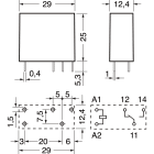 ELCART DISTRIBUTION - RELE' MINIAT. 1 SC.  6 V CC  10 A