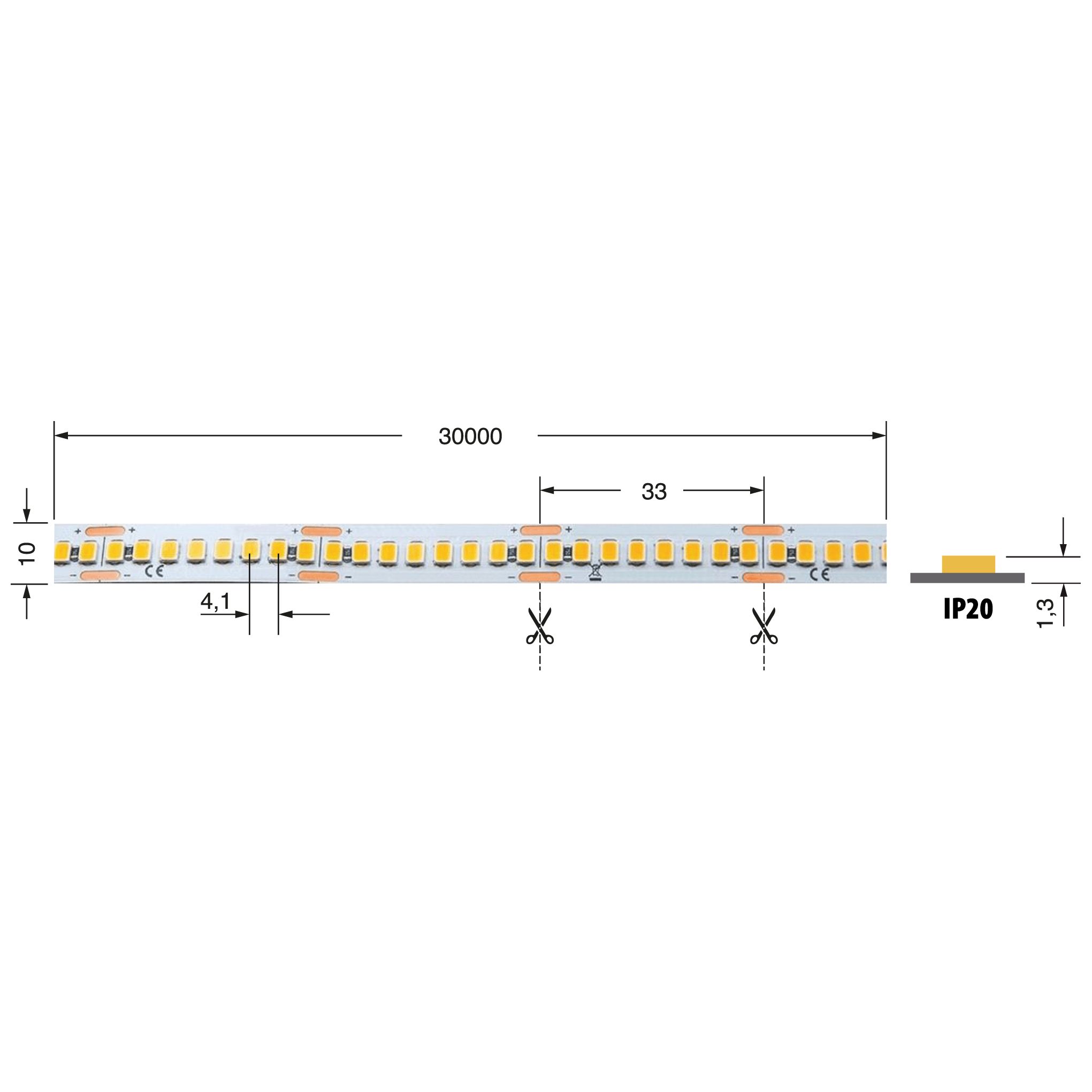 ELCART DISTRIBUTION - STRI.LED 13W/M BN 24V IP20 30M