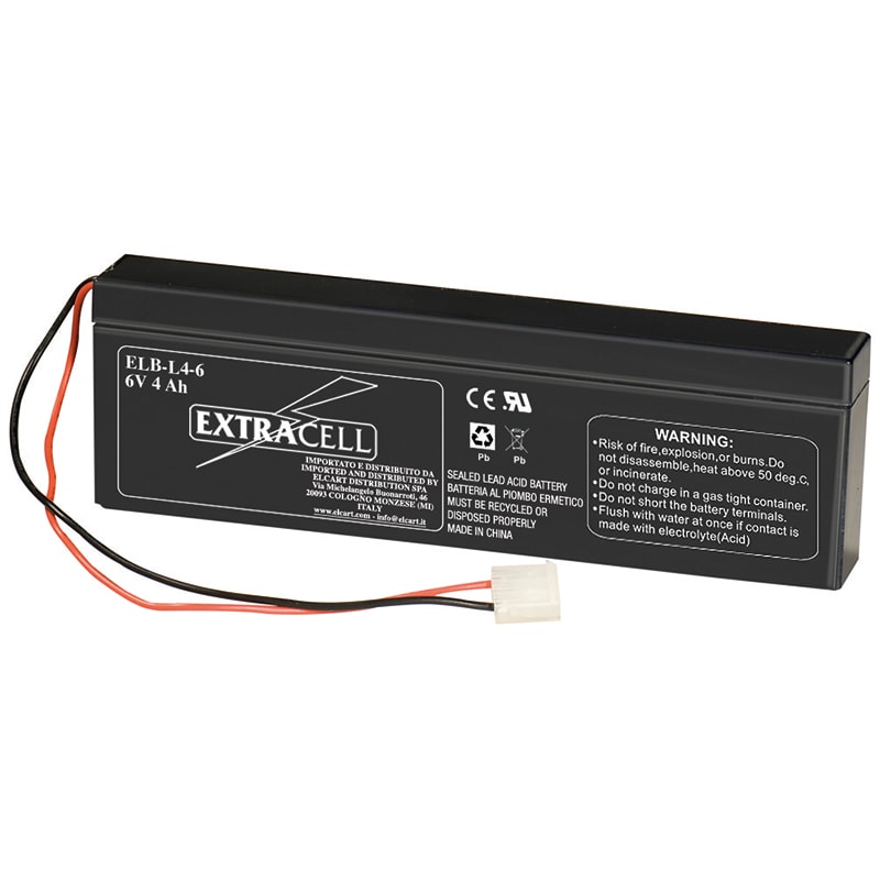 ELCART DISTRIBUTION - BATTERIA RIC.PIOMBO  6V  4,0 AH