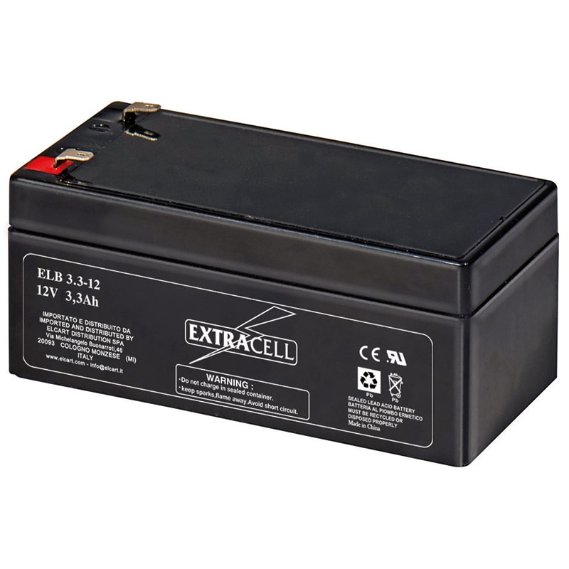 ELCART DISTRIBUTION - BATTERIA RIC.PIOMBO 12V  3,3 AH
