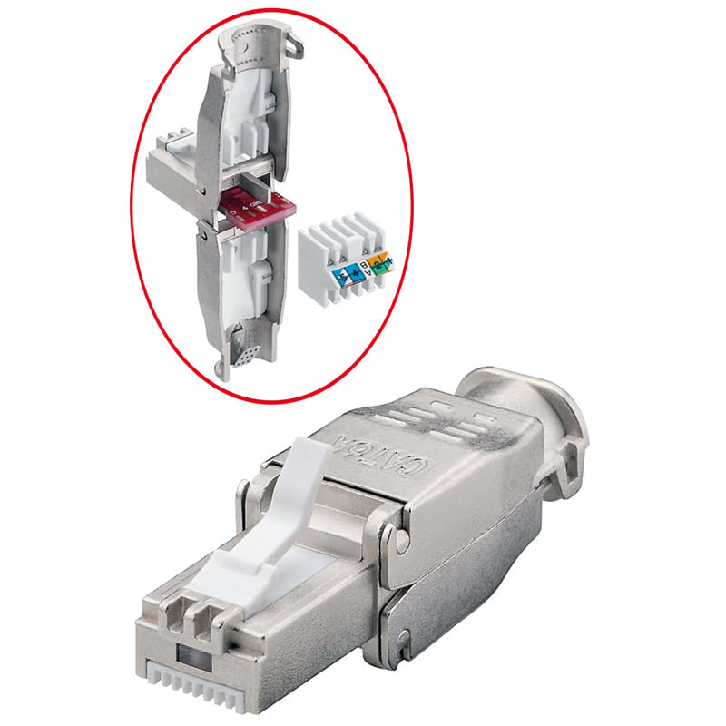 ELCART DISTRIBUTION - SPINA TEL. CAT6A TOOLLESS SCHERM