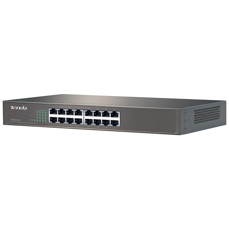 TENDA - SWITCH 10/100M 16PORTE TEF1016D TENDA