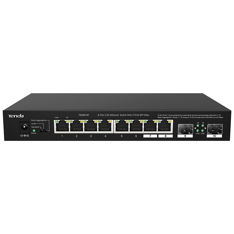 TENDA - SWITCH 2,5G 8P + 2 SFP TENDA