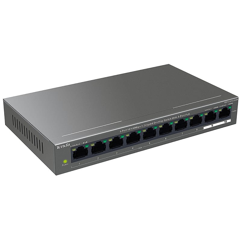 TENDA - SWITCH POE 10/100M 10P TEF1110P TENDA
