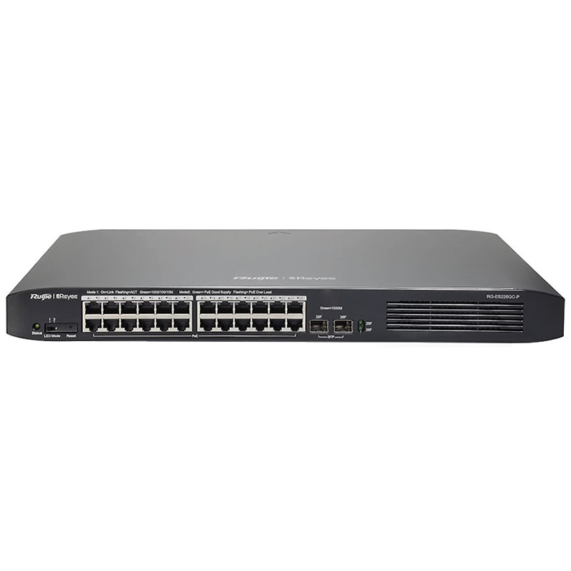 RUIJIE - SWITCH POE 24P GIGA+2SFP MANAGED
