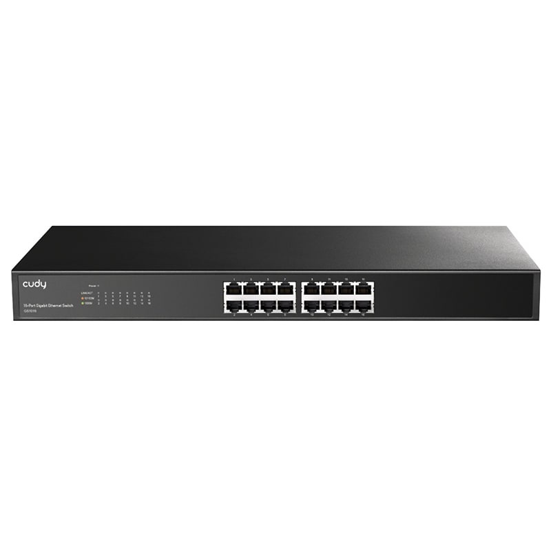 CUDY - SWITCH GIGABIT 16PORTE RACK METAL