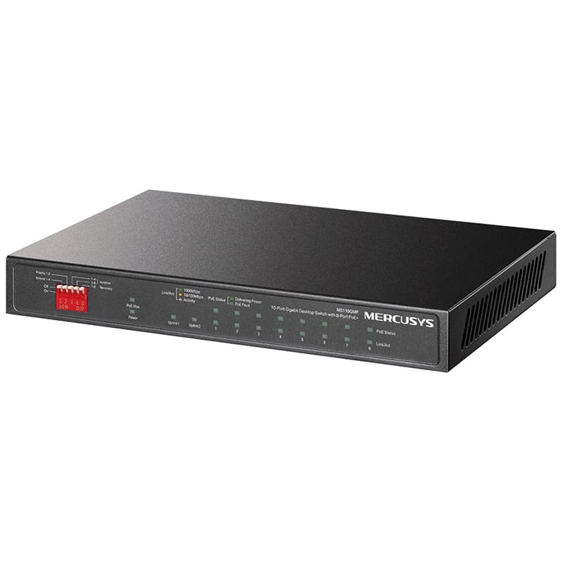 TP-LINK - MS110GMP SWITCH 8P.POE GIGABIT +2
