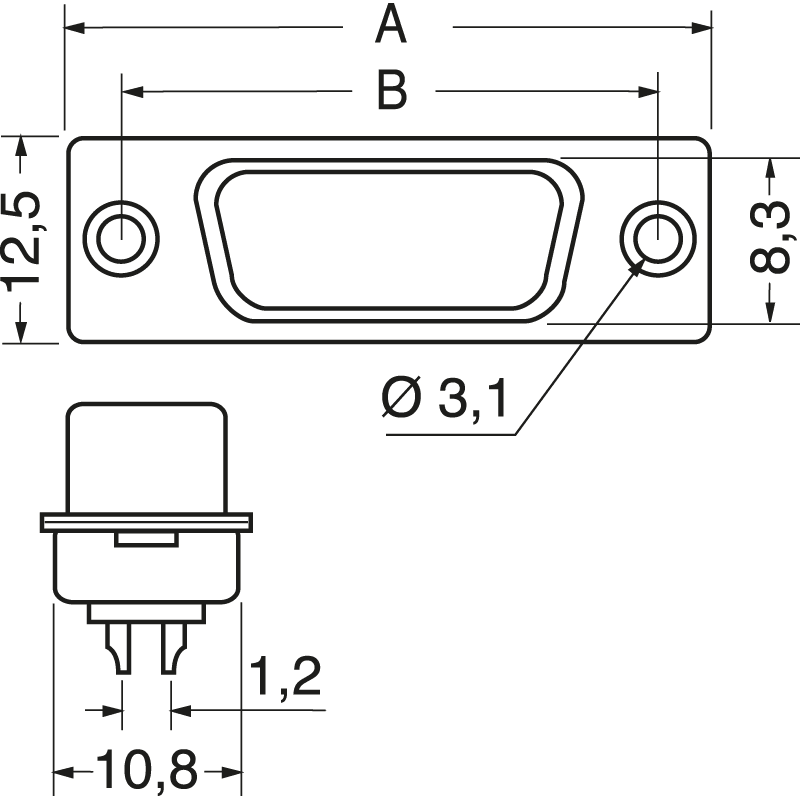 ELCART DISTRIBUTION - 5-7479004-2 CONN.M. AMPLIMITE  9V