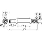 ELCART DISTRIBUTION - PRESA DC PROF.(5,5X2,1)NERO+GUIDA