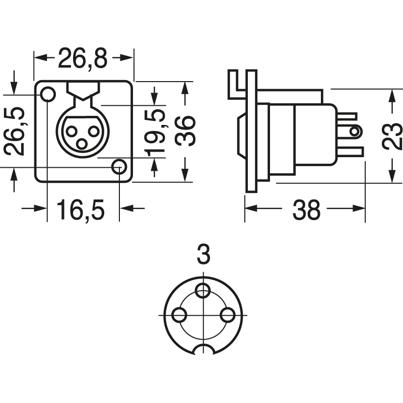 ELCART DISTRIBUTION - PRESA PANN.MICROF.3 POLI STANDARD