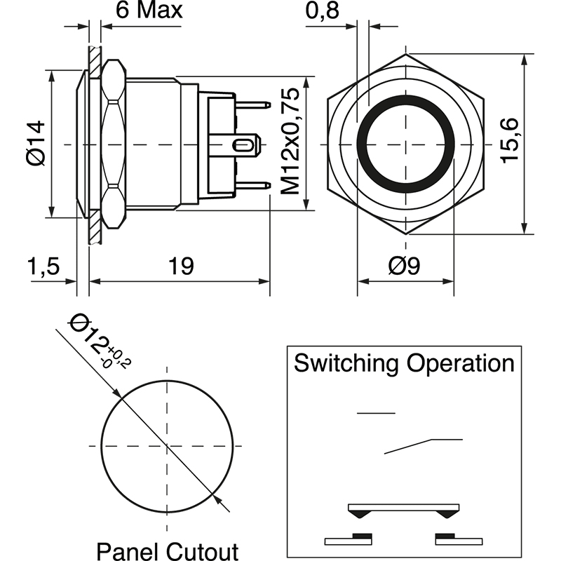 ELCART DISTRIBUTION - PULS.ANTIVAN.AUTOR.24V IP65 VERDE