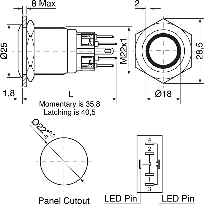 ELCART DISTRIBUTION - PULS.ANTIVAN.AUTOR.24V IP65 VERDE
