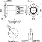 ELCART DISTRIBUTION - INTERRUTTORE ANTIV.IP65 24V BLU