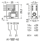 ELCART DISTRIBUTION - RELE' MINIA. 2 SC. 8A  220 V C.A.