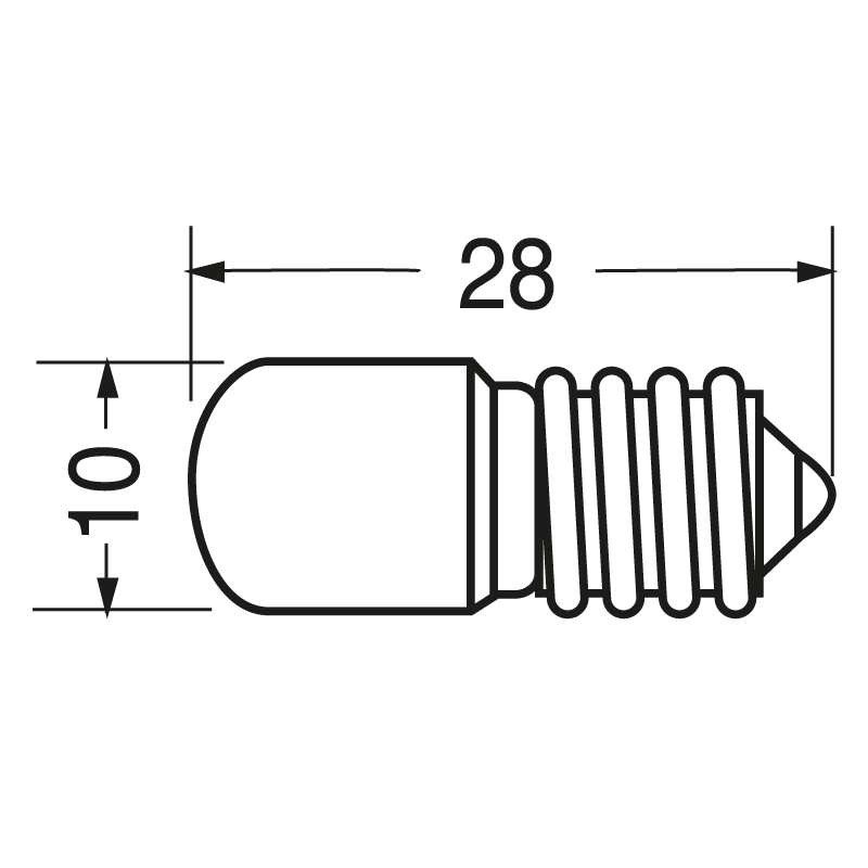 ELCART DISTRIBUTION - LAMPADA ATT. E10  24 V 125 MA