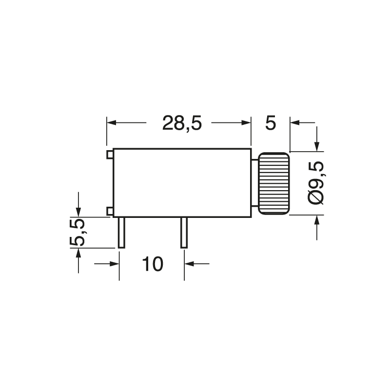 ELCART DISTRIBUTION - PORTAFUSIBILE 5X20 ORIZZ. X C.S.