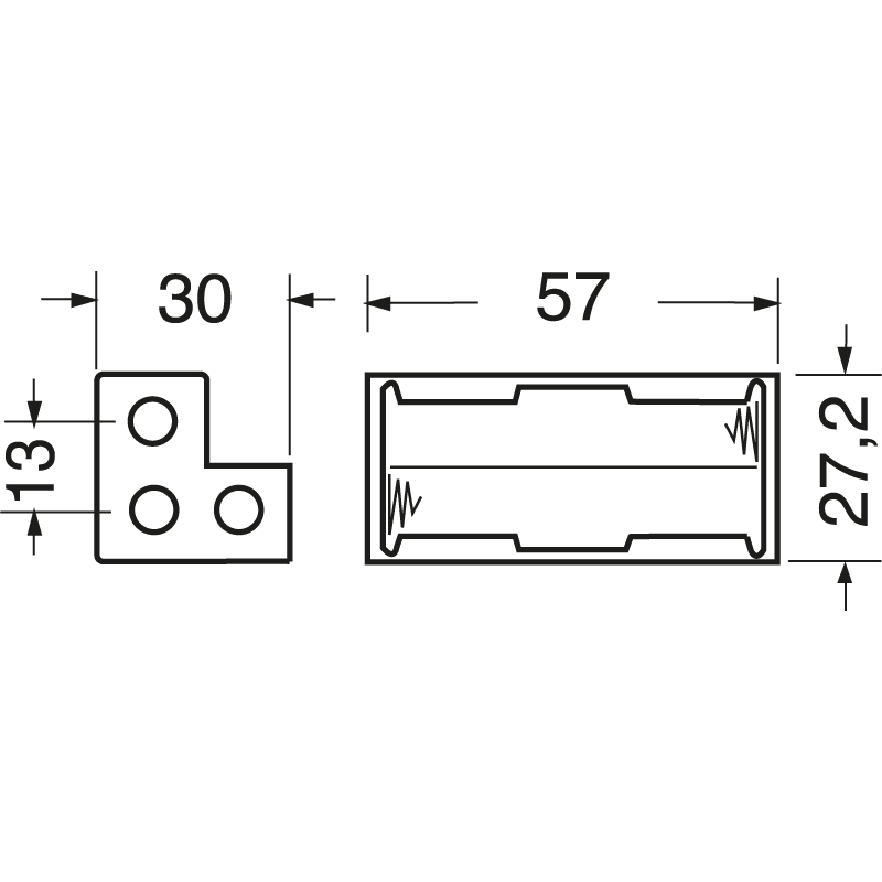 ELCART DISTRIBUTION - PORTABATTERIA PER 3 PILE STILO