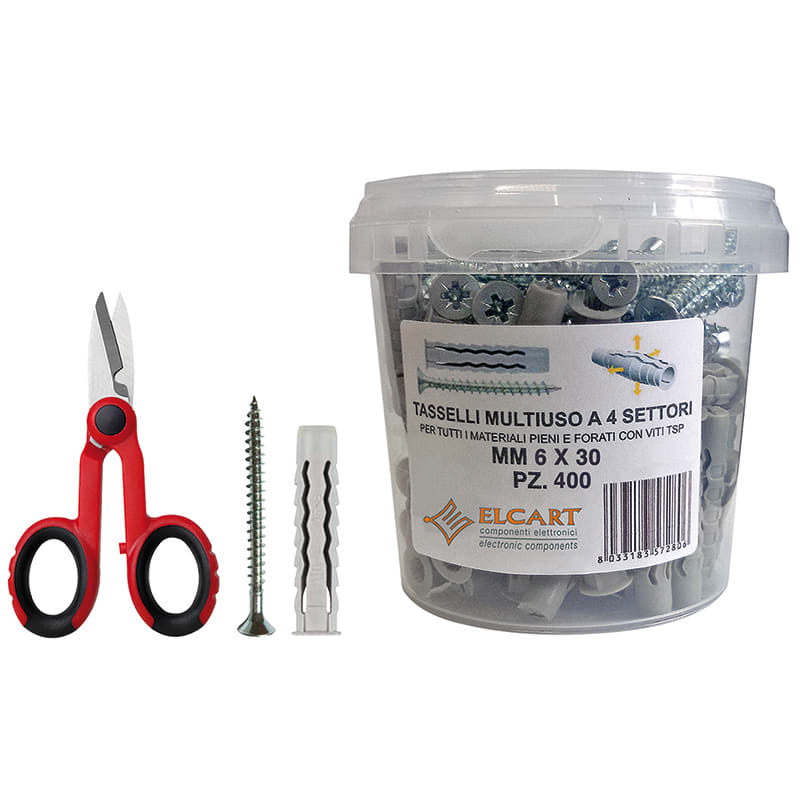 ELCART DISTRIBUTION - 400 TASSEL.6X30MM 4SET+VITI+FORBI