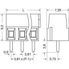 ELCART DISTRIBUTION - MORSETTO CAR. P.3,81 3VIE  H.10