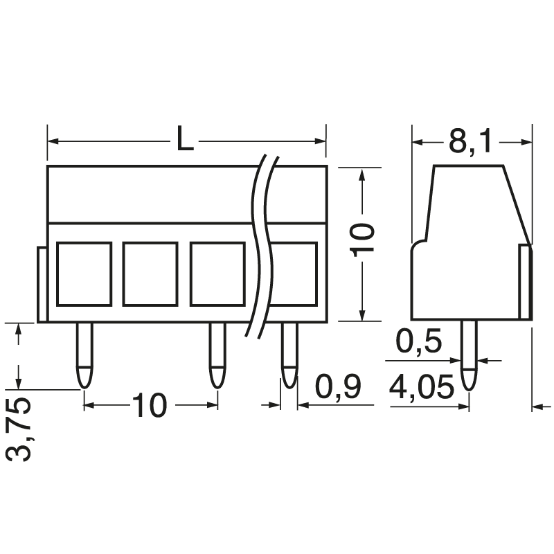 ELCART DISTRIBUTION - MORSETTO CAR. P.10 3VIE    H.10