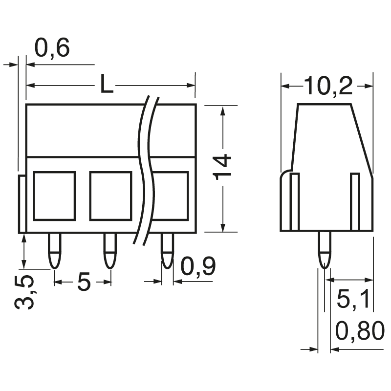 ELCART DISTRIBUTION - MORSETTO CAR. P. 5 4VIE H.14