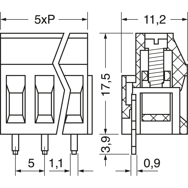 ELCART DISTRIBUTION - MORSETTO CAR. P. 5 2VIE    H.17,5