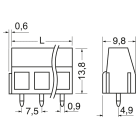 ELCART DISTRIBUTION - MORSETTO CAR. P.7,5 3VIE H.14