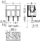 ELCART DISTRIBUTION - MORSETTO LAM. P. 5 3VIE H.12,5