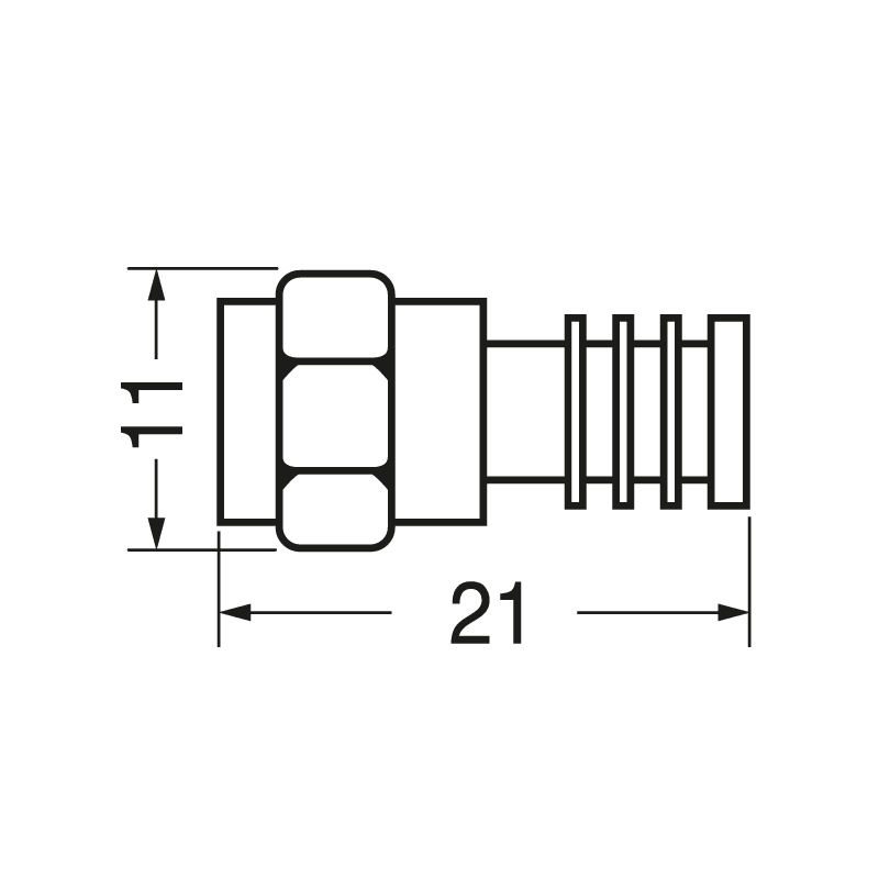 ELCART DISTRIBUTION - 20 SPINE F CRIMP.ANELLI ROSSI 5MM