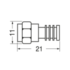 ELCART DISTRIBUTION - 20 SPINE F CRIMP.ANELLI ROSSI 5MM