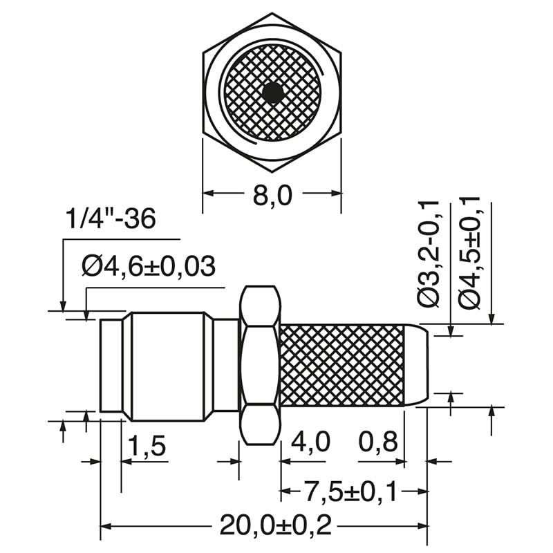 ELCART DISTRIBUTION - PRESA VOLANTE SMA REVERSE  RG58