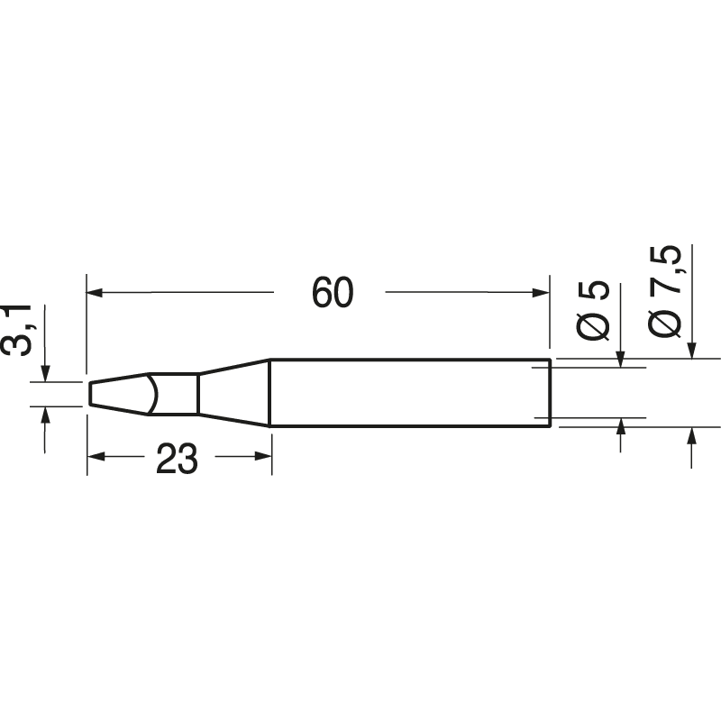 ELCART DISTRIBUTION - 0172KD PUNTA SCALPELLO ERSA 3.1MM