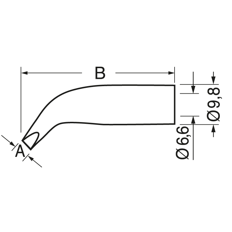 ELCART DISTRIBUTION - 0832WD PUNTA ERSA CURVA 2.5MM