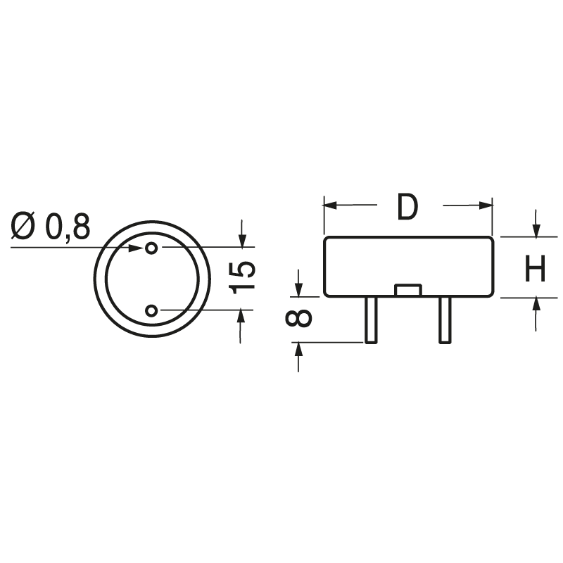 ELCART DISTRIBUTION - BUZZER PIEZOCERA. 23MM 12VDC 85DB