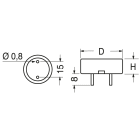 ELCART DISTRIBUTION - BUZZER PIEZOCERA. 23MM 12VDC 85DB