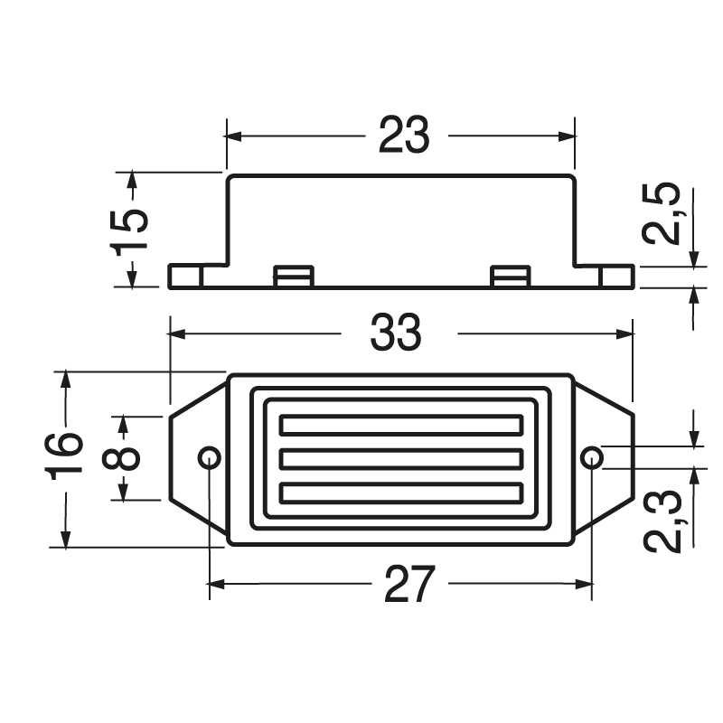 ELCART DISTRIBUTION - BUZZER MECCANICO 23MM 24VDC 75DB