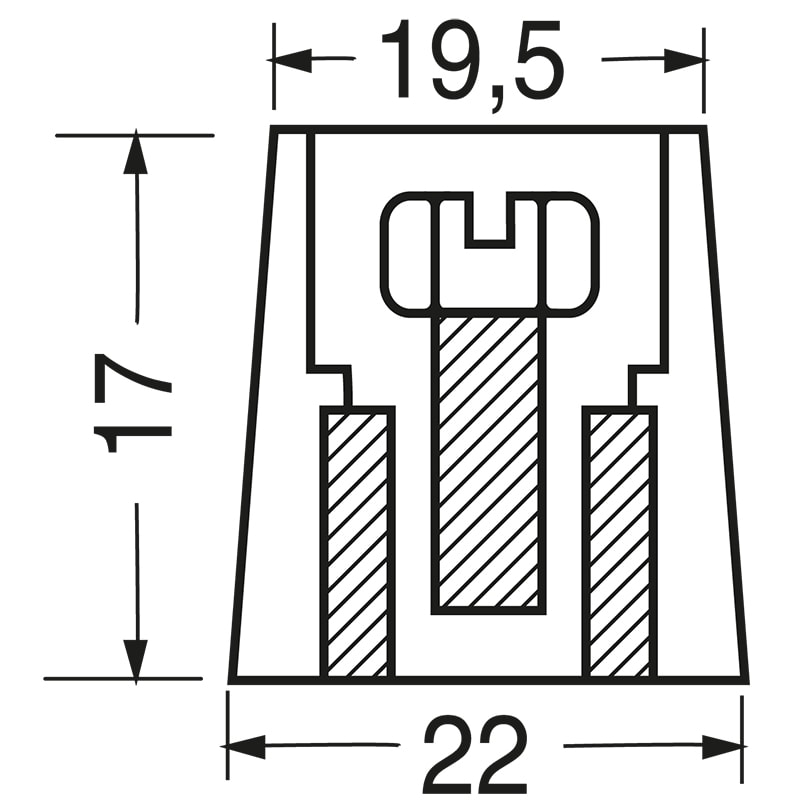 ELCART DISTRIBUTION - MANOP.COMPON.A MANDR.22X17 GRIGIA