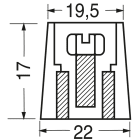 ELCART DISTRIBUTION - MANOP.COMPON.A MANDR.22X17 GRIGIA