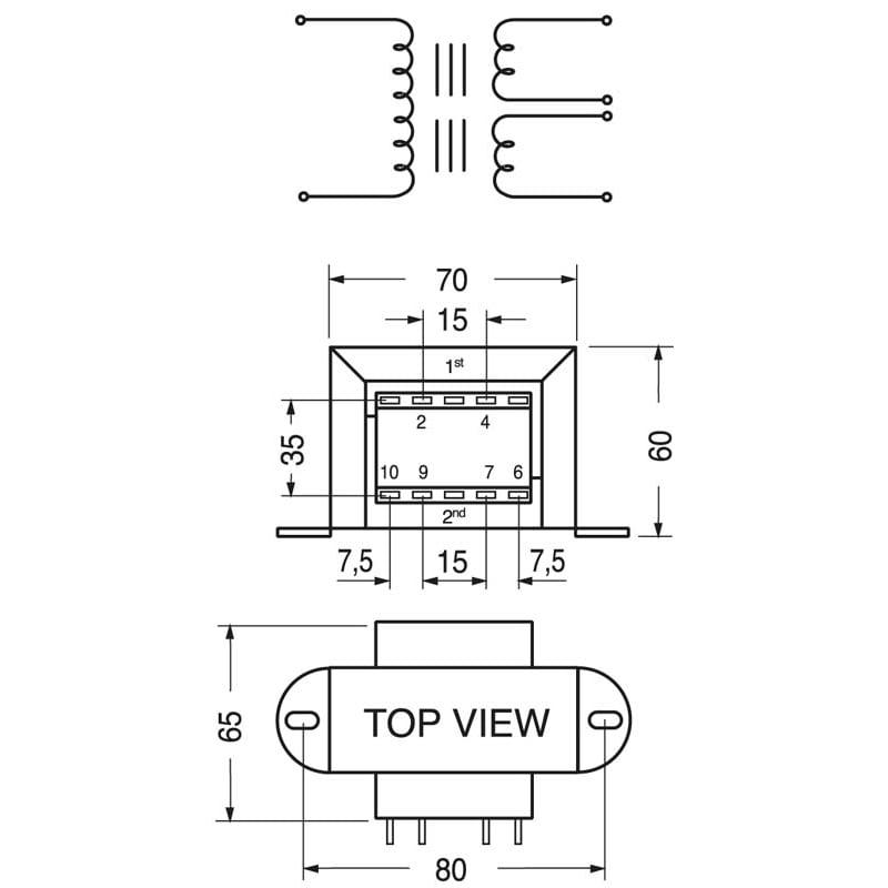 ELCART DISTRIBUTION - TRASF.ALIM.DOPP.SEC.   30VA 12,0V