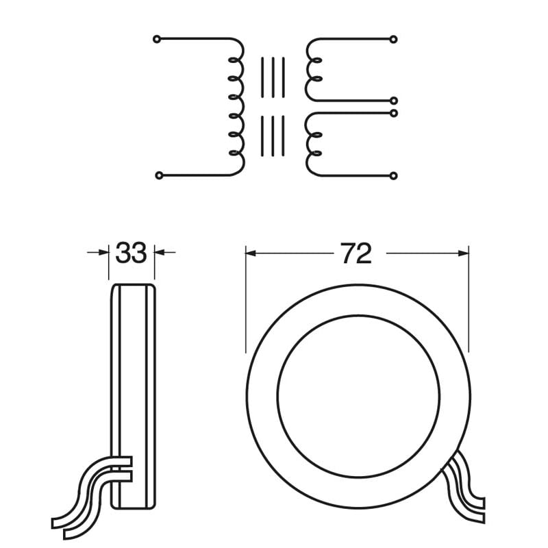 ELCART DISTRIBUTION - TRASF.TOROID.DOPP.SEC.   30VA 12V